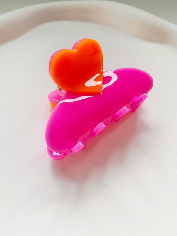 Haarspange | pink orange – Bild 2