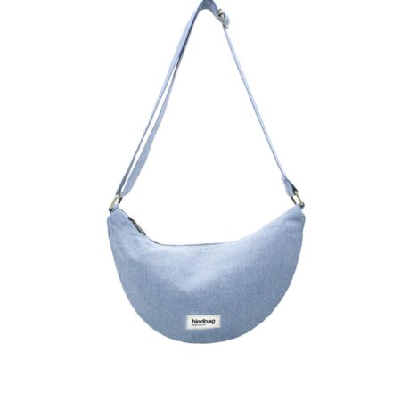 UNIK.HUS hindbag Tasche Andrea Halbmondtasche Umhängetasche Denim hellblau Handtasche