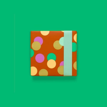 UNIK.HUS Geschenkpapier doppelseitig Konfetti, einfarbig MInt