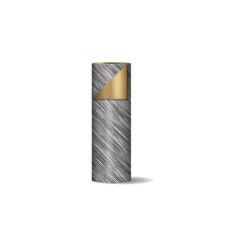 UNIK.HUS Geschenkpapier Schwarz/Weiß gestreift Gold 2-seitig Weihnachtsgeschenke Geburtstagsgeschenk