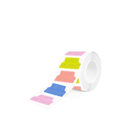 UNIK.HUS House of Products Aufkleber happy birthday rund 4er Set