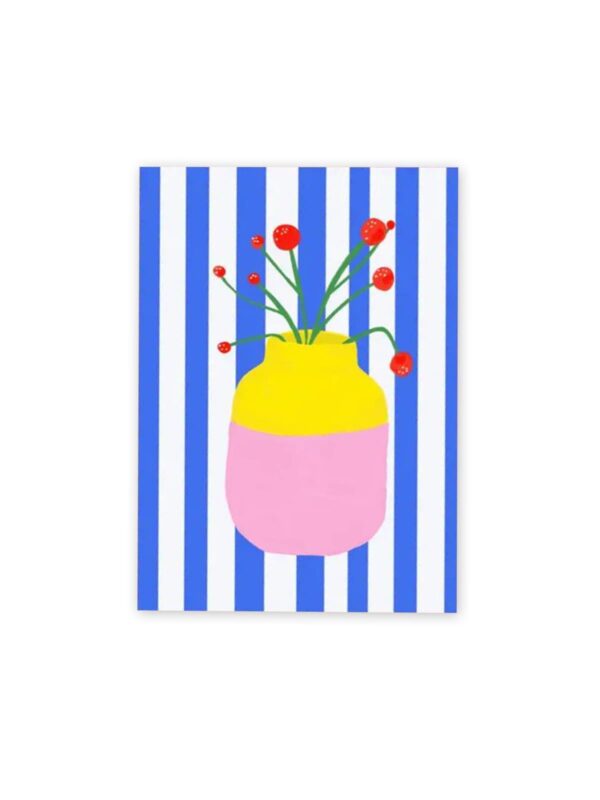Postkarte UNIK.HUS Ute Arnold hej.ibiza Blumenvase mio