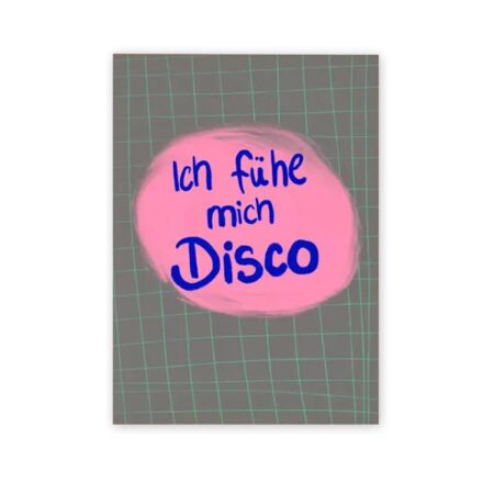 Postkarte UNIK.HUS Ute Arnold hej.ibiza ich fühl mich disco