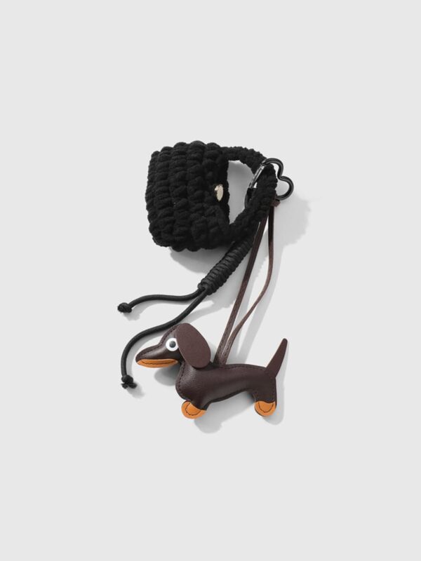 UNIK.HUS bag charm Schlüsselanhänger Dackel Tasche Knoten