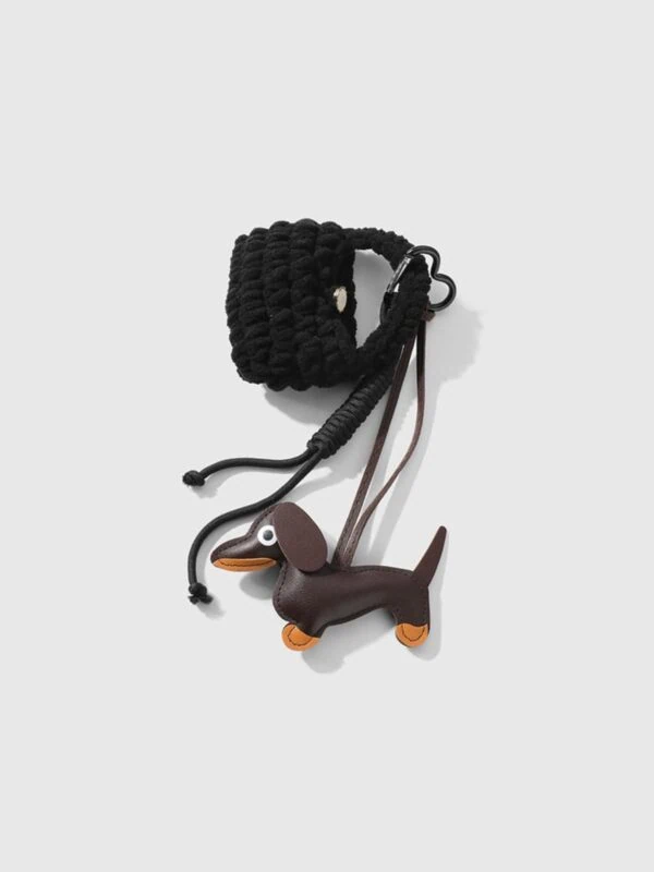 UNIK.HUS bag charm Schlüsselanhänger Dackel Tasche Knoten