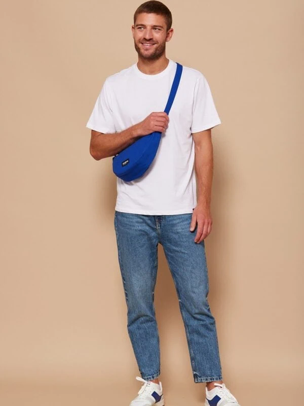 UNIK.HUS hindbag Tasche Andrea Halbmondtasche Umhängetasche Handtasche blau