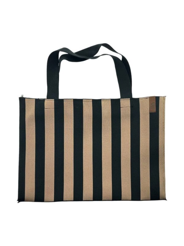 UNIK.HUS LOT83 Shopper Streifen schwarz-beige