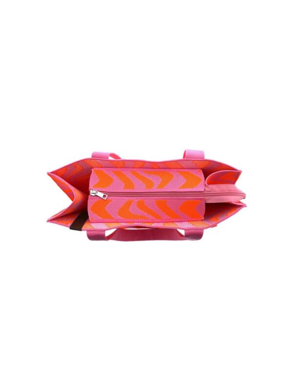 UNIK.HUS LOT83 Tote Bag Femke pink-orange Zickzack
