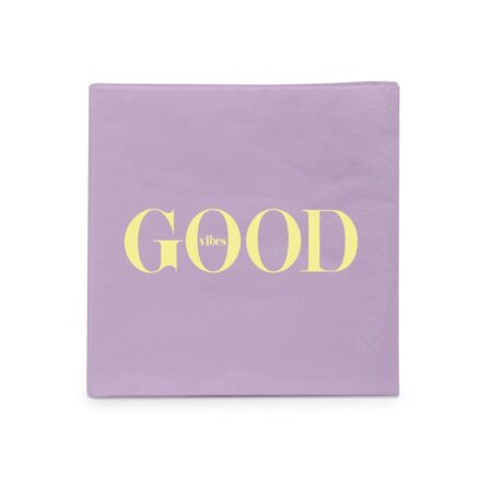 UNIK.HUS PPD Papierservietten Servietten good vibes lila-gelb