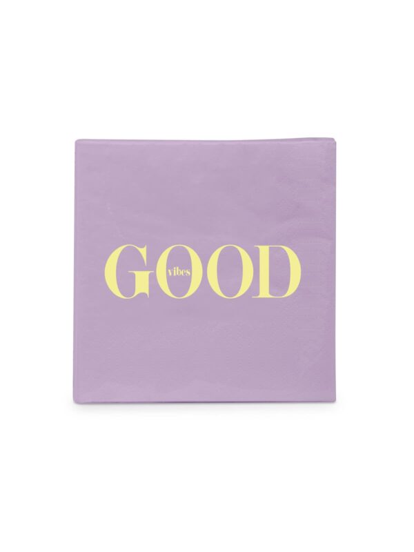 UNIK.HUS PPD Papierservietten Servietten good vibes lila-gelb