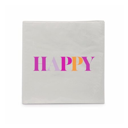 UNIK.HUS PPD Papierservietten Servietten beige pink HAPPY