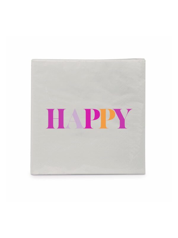 UNIK.HUS PPD Papierservietten Servietten beige pink HAPPY