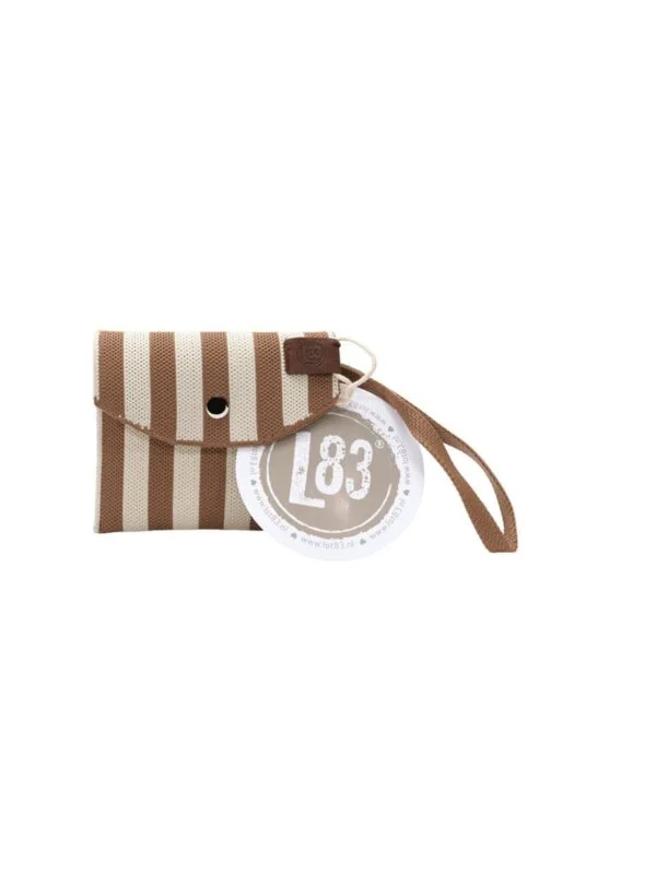 UNIK.HUS Lot83 Geldbörse Brieftasche Portemonnaie Julia 03 Streifen braun-beige