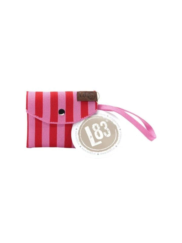 UNIK.HUS Lot83 Geldbörse Brieftasche Portemonnaie Julia 11 pink rot Streifen