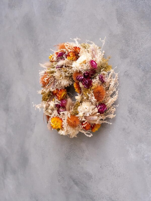 UNIK.HUS Couronne Naturkranz Flowerpower mixed colors 20 cm