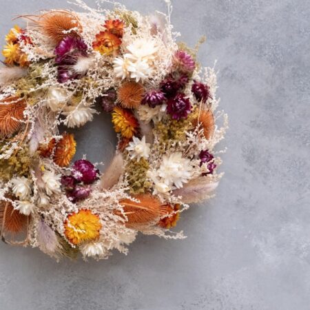 UNIK.HUS Couronne Naturkranz Flowerpower mixed colors 20 cm
