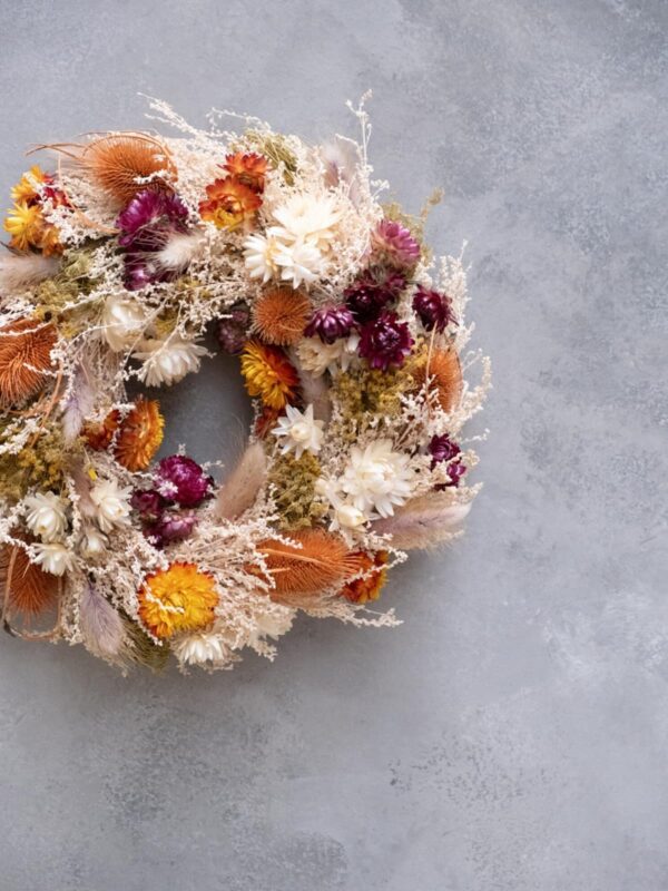 UNIK.HUS Couronne Naturkranz Flowerpower mixed colors 20 cm
