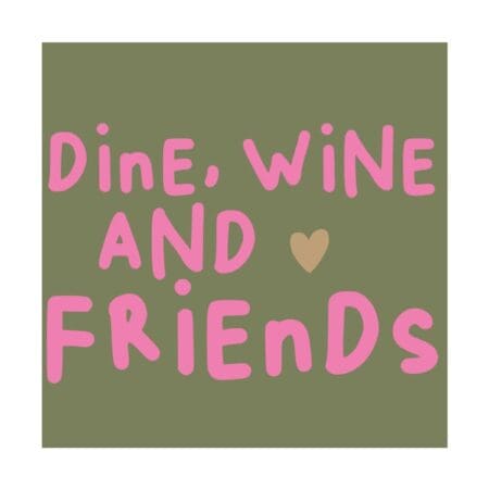 UNIK.HUS PPD Servietten dine, wine and friends oliv