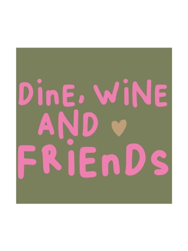 UNIK.HUS PPD Servietten dine, wine and friends oliv