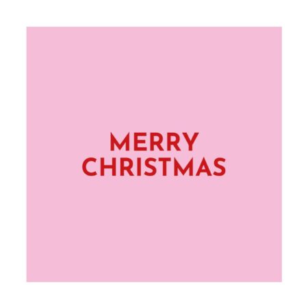 UNIK.HUS PPD Servietten Merry Christmas rosa-rot