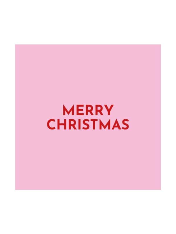 UNIK.HUS PPD Servietten Merry Christmas rosa-rot