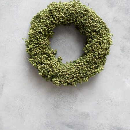UNIK:HUS Couronne pepperberry wreath pfefferbeerenkranz oliv