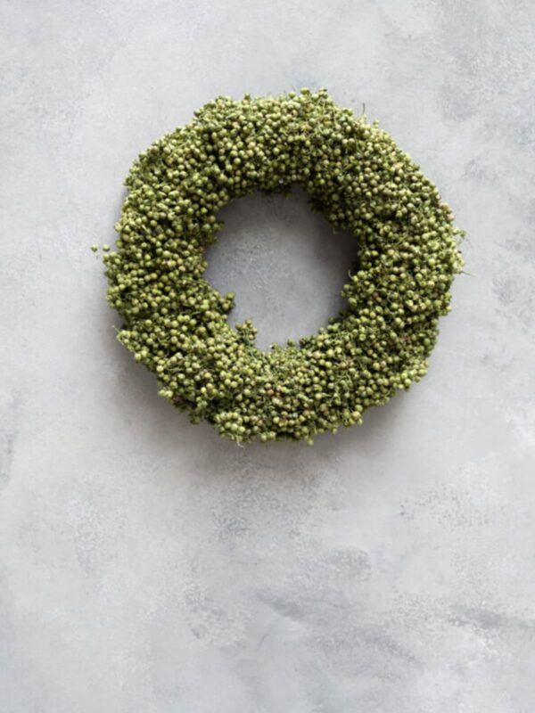 UNIK:HUS Couronne pepperberry wreath pfefferbeerenkranz oliv