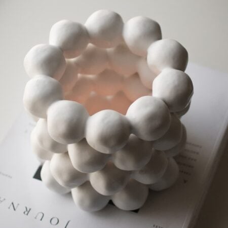 UNIK.HUS dbkd bright white Teelicht Übertopf