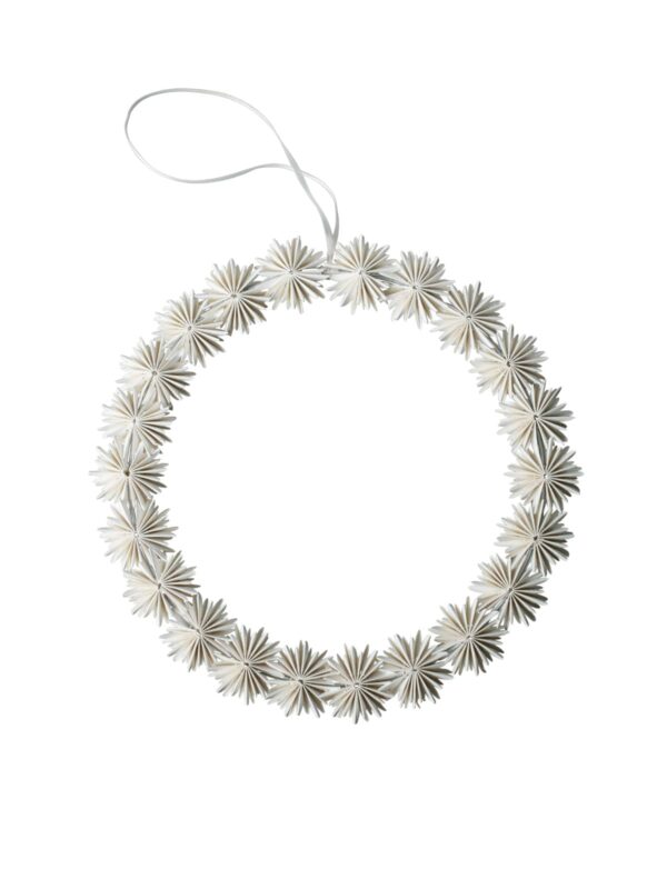 UNIK.HUS dbkd paper flake wreath square Papierkranz Schneeflocken Kranz