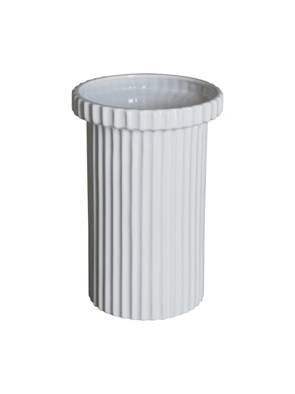 UNIK.HUS dbkd stripe pot white Vase weiß Streifen