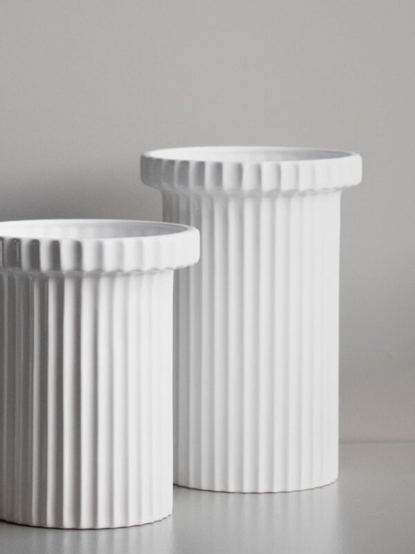 UNIK.HUS dbkd stripe pot white Vase weiß Streifen