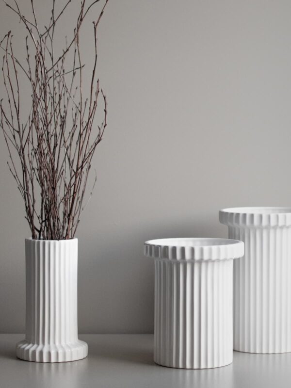 UNIK.HUS dbkd stripe pot white Vase weiß Streifen