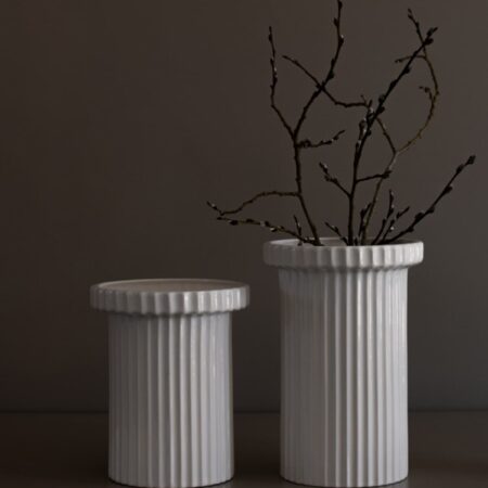 UNIK.HUS dbkd stripe pot white Vase weiß Streifen