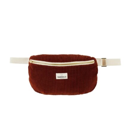 UNIK.HUS Gabrielle Paris Bauchtasche Umhängetasche Gürteltasche Bio-Baumwolle Samt, Cord bordeaux
