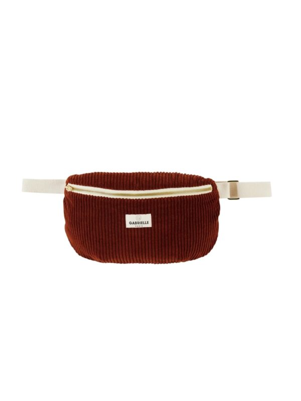 UNIK.HUS Gabrielle Paris Bauchtasche Umhängetasche Gürteltasche Bio-Baumwolle Samt, Cord bordeaux