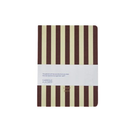 UNIK.HUS A-Journal Stationery Tagebuch fabrique Tagebuch 2026 braun Streifen