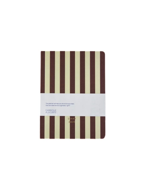 UNIK.HUS A-Journal Stationery Tagebuch fabrique Tagebuch 2026 braun Streifen