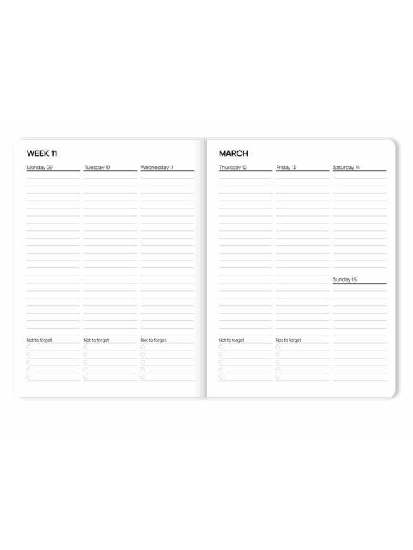 UNIK.HUS A-Journal Stationery Tagebuch fabrique Tagebuch 2026 braun Streifen