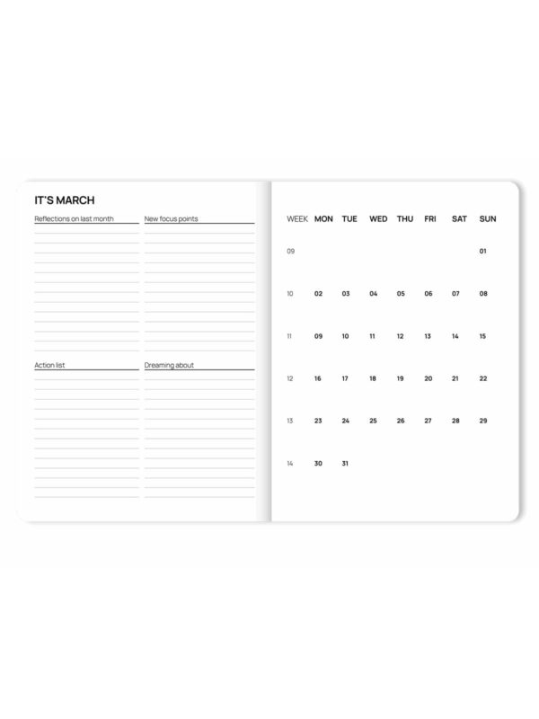 UNIK.HUS A-Journal Stationery Tagebuch fabrique Tagebuch 2026 braun Streifen