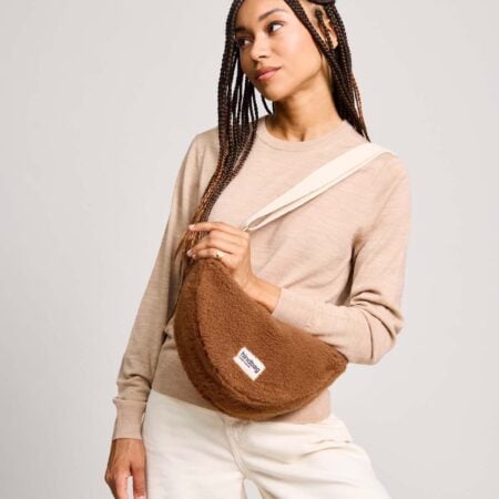 UNIK.HUS hindbag Halbmond-Tasche Andrea Teddy braun