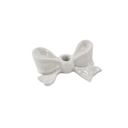 UNIK.HUS HOusevitamin Kerzenhalter Schleife weiss