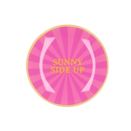UNIK.HUS Glasteller sunny side up pink rosa gelb