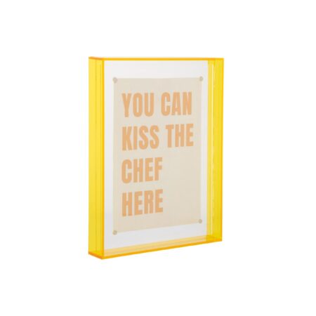 UNIK.HUS Present Time Bilderrahmen Acryl gelb you can kiss the chef here