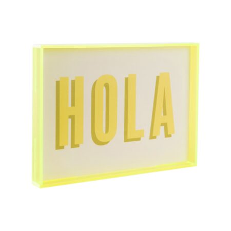 UNIK.HUS Present Time Bilderrahmen Wanddekration gelb Acryl HOLA