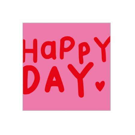 UNIK.HUS PPD Papierservietten Servietten Happy Day pink rot