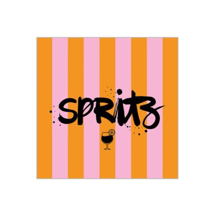 UNIK.HUS PPD Papierservietten Servietten Spritz Streifen rosa orange