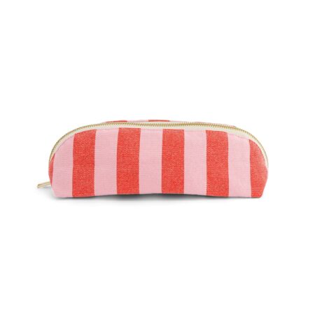 UNIK.HUS Rose in April Federmappe Pencil case Streifen candy pink tomato