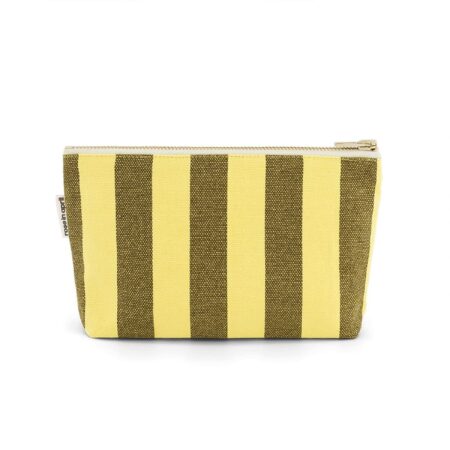 UNIK.HUS Rose in April Tasche Sofia Streifen lemon olive Kulturbeutel Schminktasche