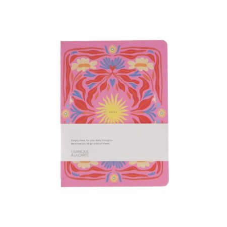 UNIK.HUS A-Journal Noitzbuch Journal liniert Sun pink blumig